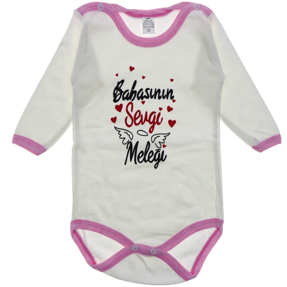 Hoppi Baby Çıtçıtlı U. Kol Babasının Sevgi Meleği Baskılı Badi 6 lı 03 Ay 3 Yaş