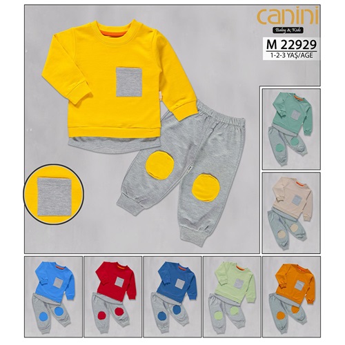 Canini Baby 22929 Çocuk 2 İp Basic Cepli Takım 1-3 Yaş