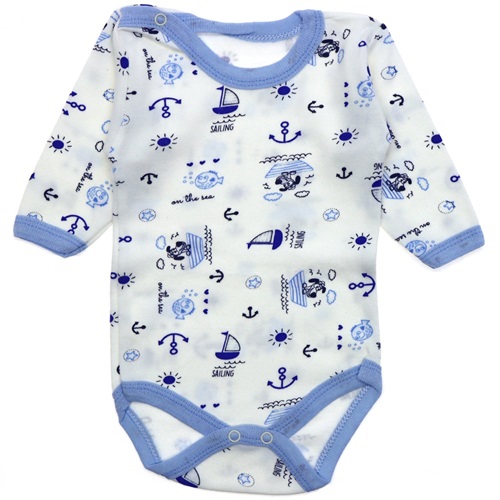 Hoppi Baby Çıtçıtlı U. Kol Baskılı Karde Badi 6 lı 03 Ay 3 Yaş