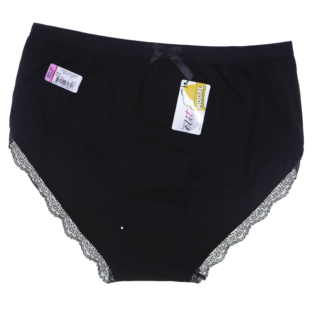 Tutku Elit 2402 Bayan Paçası Dantelli Bato - Siyah - XXL 5