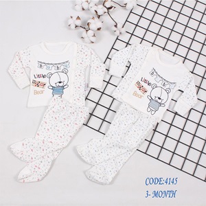 Kardelya 4145 Bebe Little Bear Baskılı Pijama Takım 0-3 Ay - İndigo - 0-3 AY