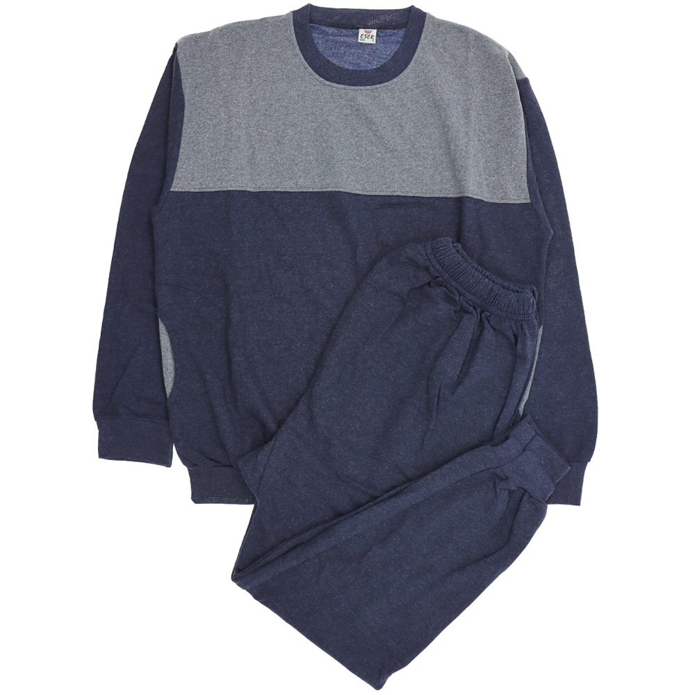 Eser Collection Erkek Sıfır Yaka Melanj Şardonlu Takım 5XL-6XL