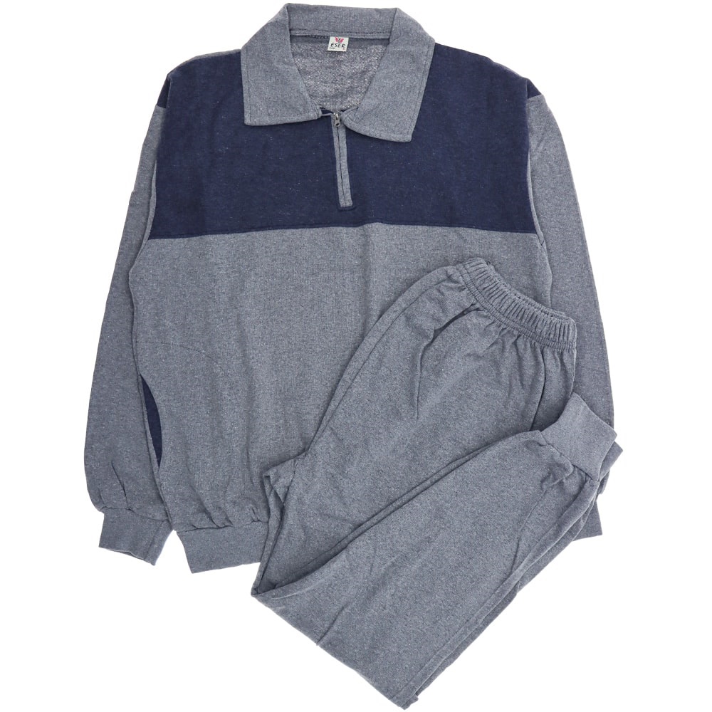 Eser Collection Erkek Yakalı Melanj Şardonlu Takım 5XL-6XL