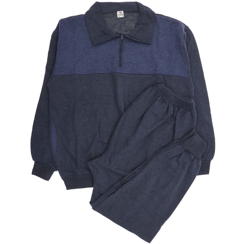 Eser Collection Erkek Yakalı Melanj Şardonlu Takım 5XL-6XL