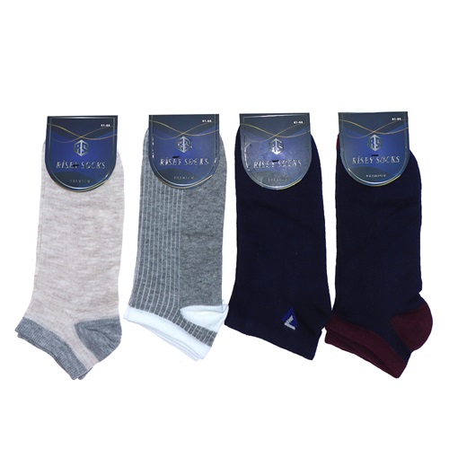 Risey 2237 Erkek Likralı Penye Mevsimlik Patik Çorap - Karışık Renk