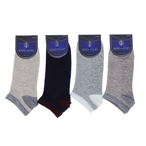 Risey 2237 Erkek Likralı Penye Mevsimlik Patik Çorap - Karışık Renk