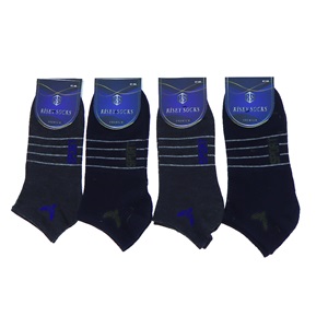 Risey 2237 Erkek Likralı Penye Mevsimlik Patik Çorap - Karışık Renk