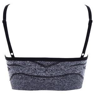 F.K 7300 Bayan İp Askılı Desenli Büstiyer 75-90 - Siyah - 75-80-85-90