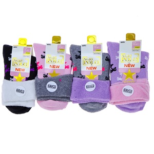 X Gri Polo B-56 Bayan Sakallı Bot Yumoş Havlu Soket Çorap - Karışık Renk