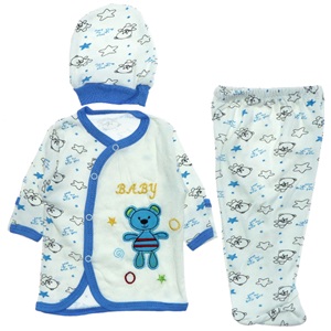 Bebişş 1208 Ayıcık Nakışlı Bebe Zıbın Takım 0-3 Ay - Karışık Renk - 0-3 AY