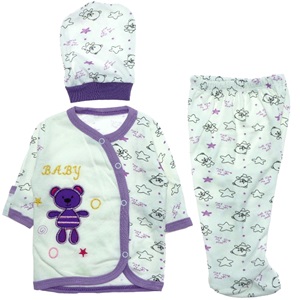 Bebişş 1208 Ayıcık Nakışlı Bebe Zıbın Takım 0-3 Ay - Karışık Renk - 0-3 AY