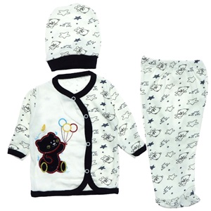 Bebişş 1208 Ayıcık Nakışlı Bebe Zıbın Takım 0-3 Ay - Karışık Renk - 0-3 AY