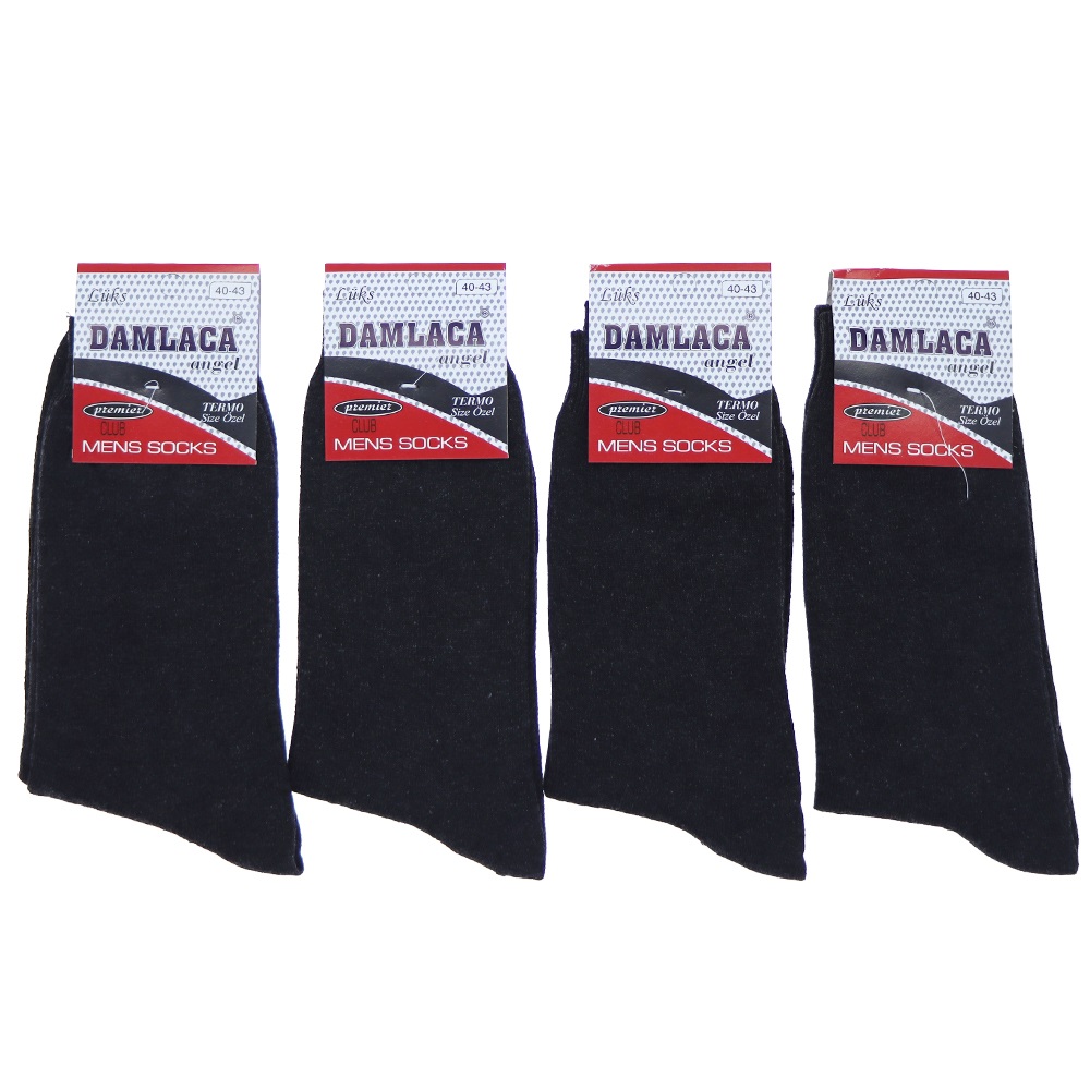 Damlaca 2709 Erkek Likralı Penye Soket Çorap - Karışık Renk