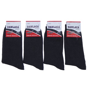 Damlaca 2709 Erkek Likralı Penye Soket Çorap - Karışık Renk