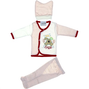 Furkan Baby Köpek Nakışlı 3 Parça Bebe Zıbın Takım 0-1 Ay - Siyah