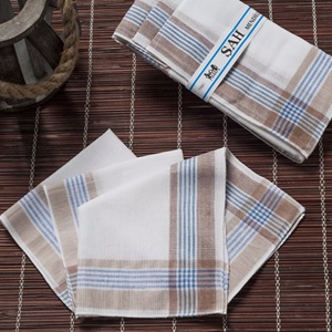 Şah Çizgili Paketli Mendil 30x30cm