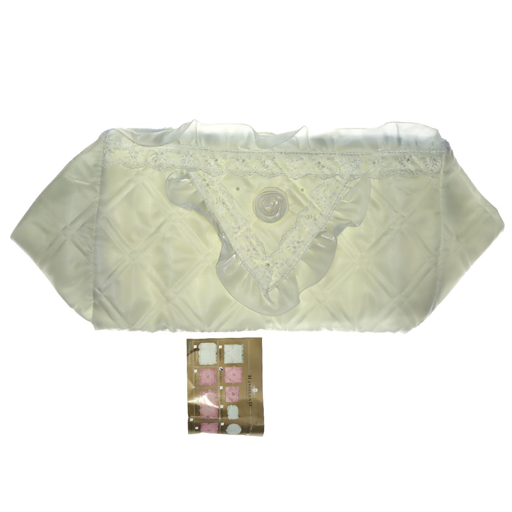 Havinland İncili Güpürlü Monoray Yastık Hurcu - Ekru - PAKET İÇİ TEK RENK