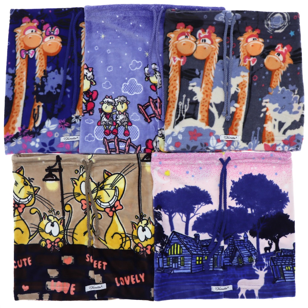 Viennetta Desenli Süet Boyunluk Bere