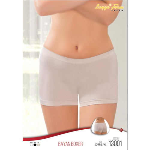 Layza Form 13001 Bayan Dikişsiz İz Yapmaz Boxer - Siyah