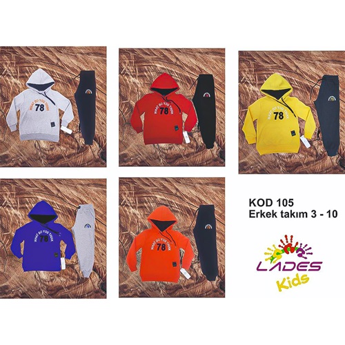 Lades 105 Erkek Çocuk Penye What Do You Think Bas Kap Takım 3-6 Yaş