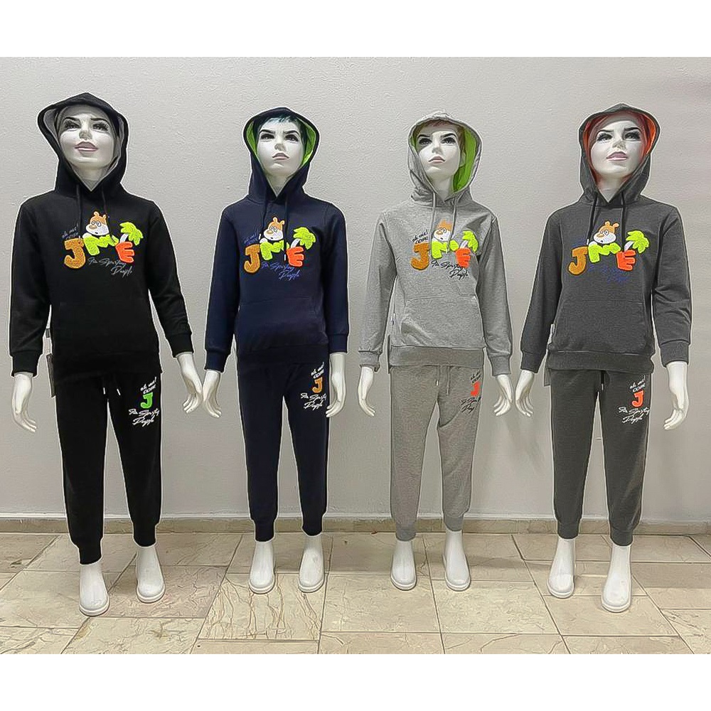 Lades 108 Erkek Çocuk Penye JME Süzine Kap Kanguru Cep Takım 3-6 Yaş