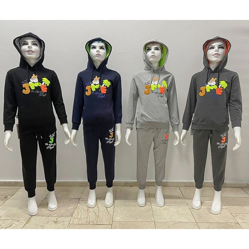 Lades 108 Erkek Çocuk Penye JME Süzine Kap Kanguru Cep Takım 3-6 Yaş