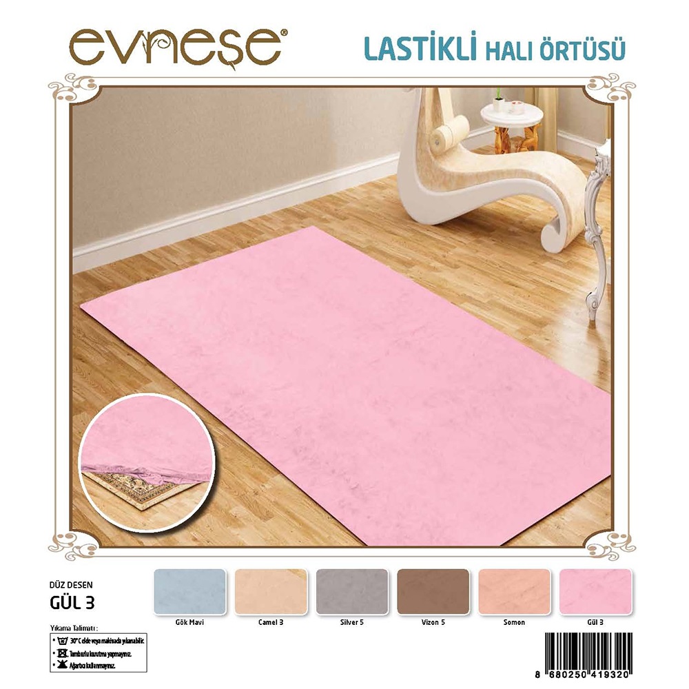 Evneşe Düz Lastikli Halı Örtüsü 4 M2