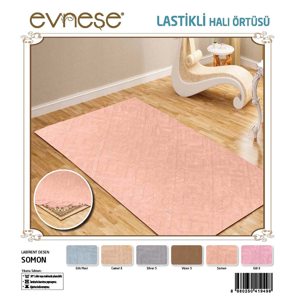 Evneşe Düz Lastikli Halı Örtüsü 4 M2