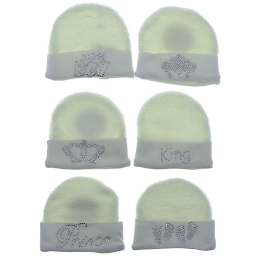 Minilori Baby 209 Bebe Taş Baskılı Welsof Lüks Şapka 0-1 Yaş