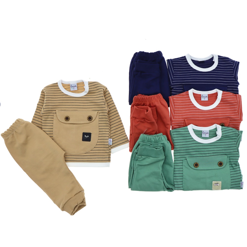 Tomofil 875 Erkek Çocuk U Kol Cepli Penye Takım 1-3 Yaş - Sarı