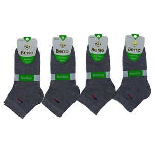 Berso 0701 Erkek Bambu Likralı Patik Çorap - Bej - PAKET İÇİ TEK RENK