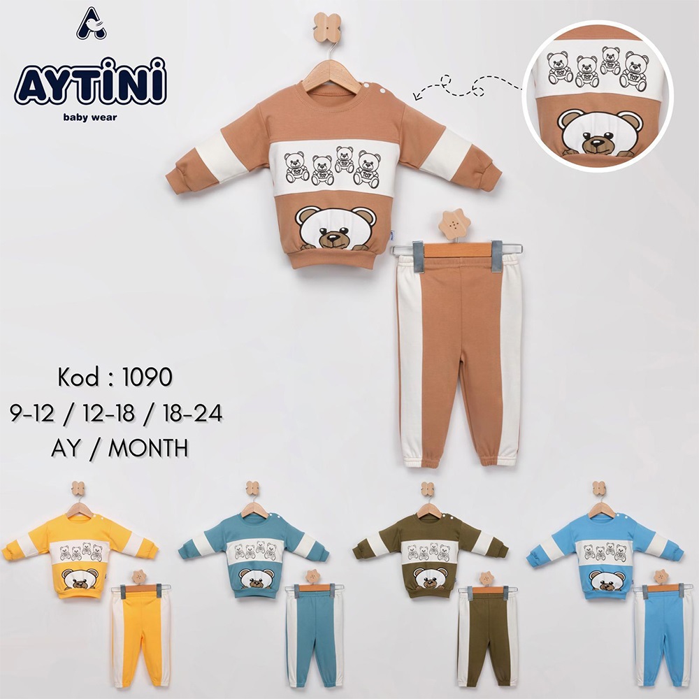 Aytini 1090 Erkek Çocuk Toy Baskılı Penye İkili Takım 1-2 Yaş - Karışık Renk - 1-1,5-2 YAŞ