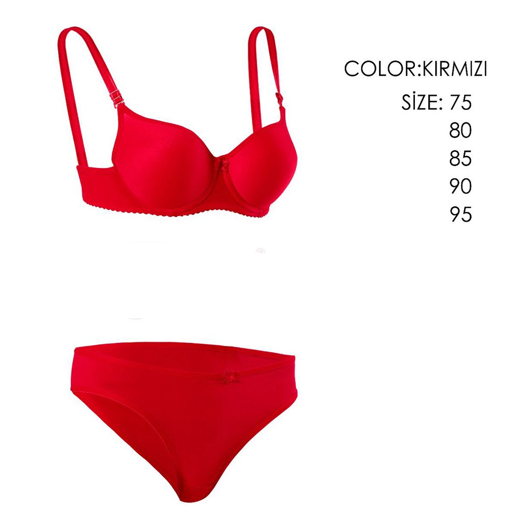 Ebru 8005 Bayan Slikonlu Boş Micro Düz Tulumlu Sütyen Takım 75-95 - Siyah - 75-80-85-90-95