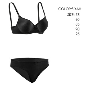 Ebru 8055 Bayan Slikonlu Dolu Micro Tulumlu Sütyen Takım 75-90 - Gri - 75-80-85-90