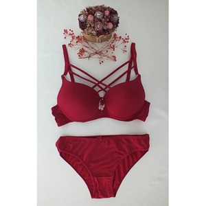 Ebru 8060 Slikonlu Dolu Micro Tulumlu Çapraz Sütyen Takım 75-90 - Ekru - 75-80-85-90