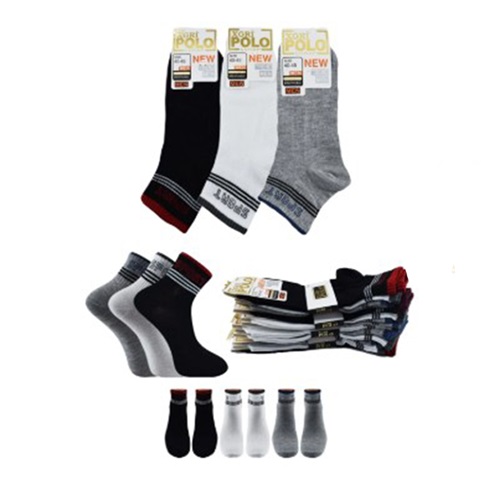 XGri Polo E-E-7 Erkek Gold Etiketli Uzun Konç Patik Çorap - Karışık Renk - ASORTİ