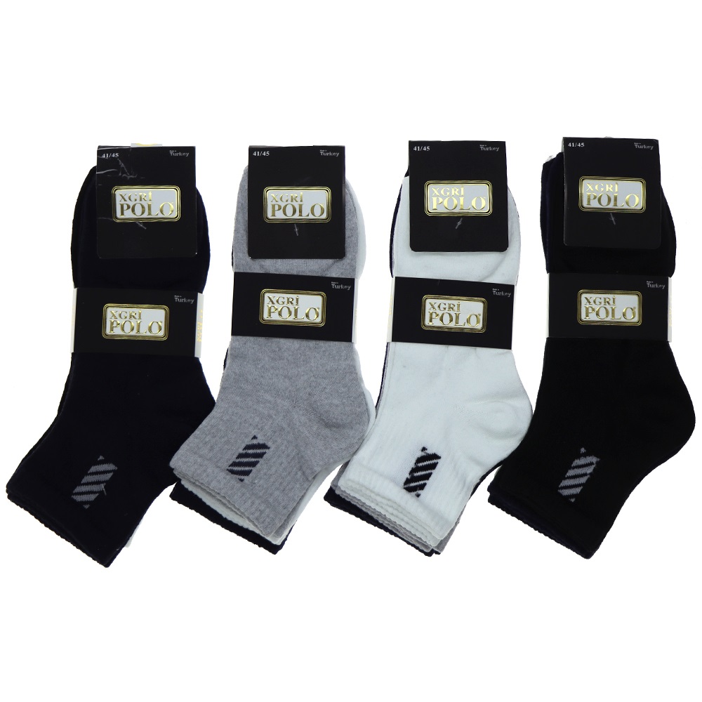 XGri Polo E-E-7 Erkek Gold Etiketli Uzun Konç Patik Çorap
