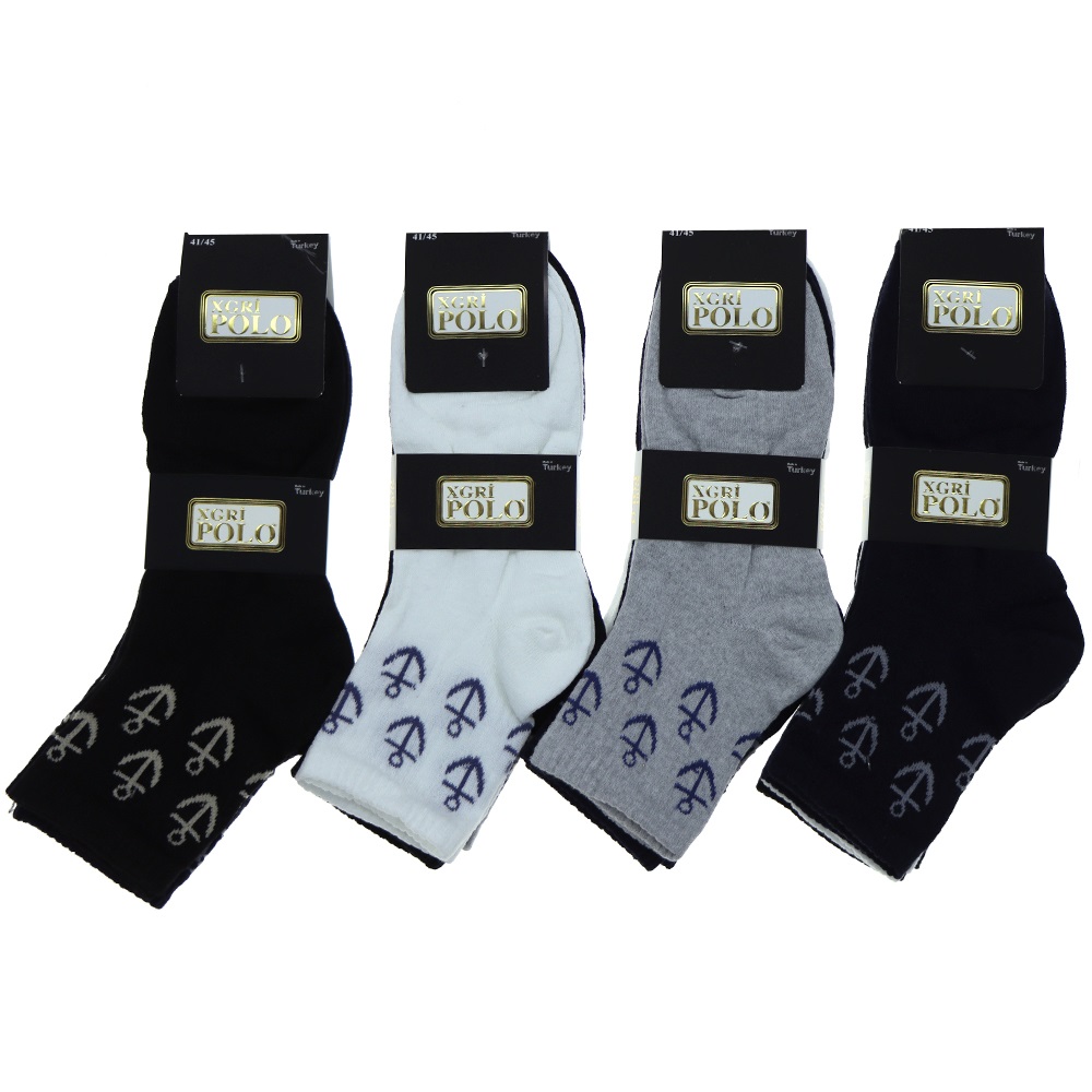XGri Polo E-E-7 Erkek Gold Etiketli Uzun Konç Patik Çorap