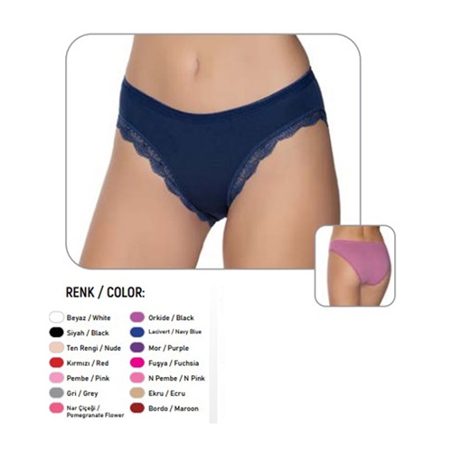 Gümüş 5001 Bayan Dantelli Bikini (694) - Somon - 6