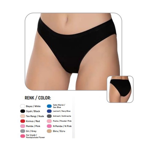 Gümüş 5001 Bayan Düz Bikini (651) - Kırmızı - 6