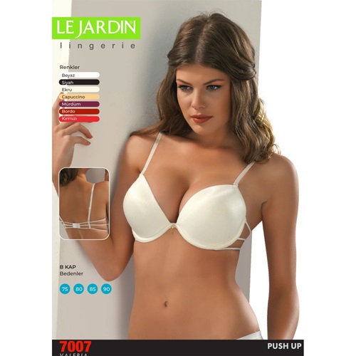 Le Jardin 7007 Destekli Valeria Biyeli Taşlı Mikro Sütyen - Siyah - 80