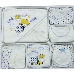 Hopipop 310 I love Camp Zürafa Nakış 11 Parça Zıbın Seti 0-3 Ay