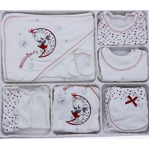 Hopipop 310 Good Night Ayılı Nakış 11 Parça Zıbın Seti 0-3 Ay