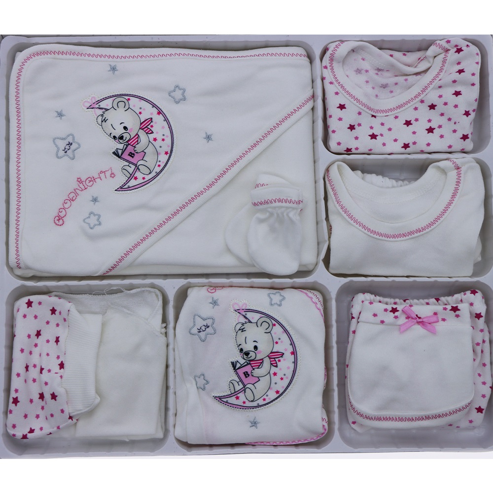 Hopipop 310 Good Night Ayılı Nakış 11 Parça Zıbın Seti 0-3 Ay