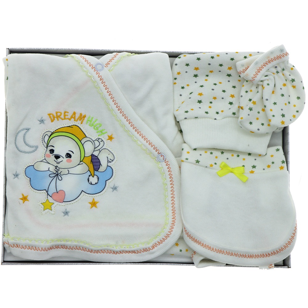 Hopipop 305 Dream Hıgh Ayılı 5 Parça Zıbın Seti 0-3 Ay