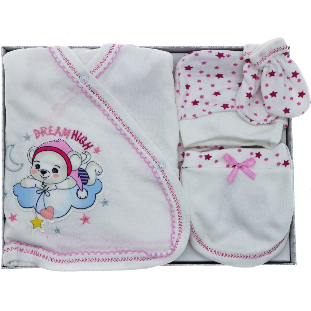 Hopipop 305 Dream Hıgh Ayılı 5 Parça Zıbın Seti 0-3 Ay