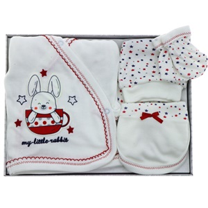 Hopipop 305 My Litte Rabbit 5 Parça Zıbın Seti 0-3 Ay