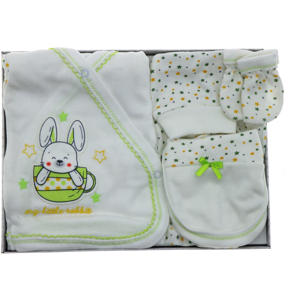 Hopipop 305 My Litte Rabbit 5 Parça Zıbın Seti 0-3 Ay