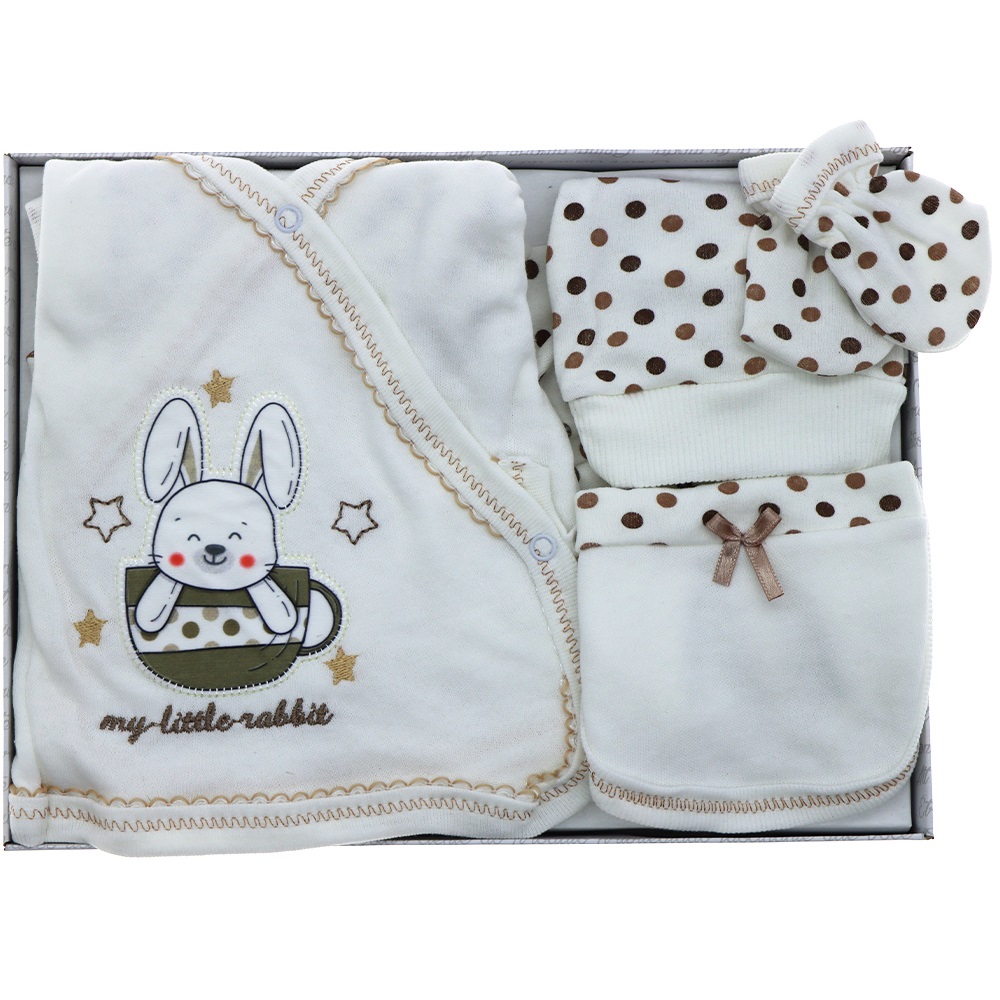 Hopipop 305 My Litte Rabbit 5 Parça Zıbın Seti 0-3 Ay