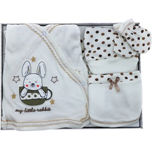 Hopipop 305 My Litte Rabbit 5 Parça Zıbın Seti 0-3 Ay